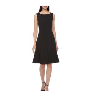 Black Evan-Picone Fit & Flare Dress Size 16